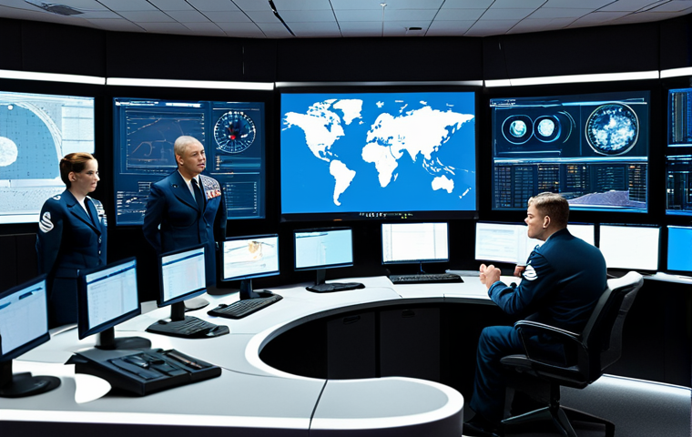 공군의 합동작전 전략 - **

"Air Force personnel conducting joint training exercises with naval officers on a ship deck, ful...