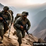 공군의 공군 특수부대 대원 인터뷰 - A highly detailed scene of an elite air force special forces team undergoing rigorous physical train...