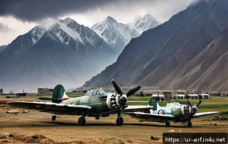 공군 창설 과정 - A dramatic scene of the Pakistan Air Force’s early days in 1948 during the Kashmir conflict: vintage...